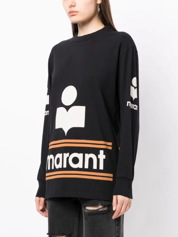 Marant Etoile Gianna Long Sleeve T Shirt Black | Luxury and style at your fingertips