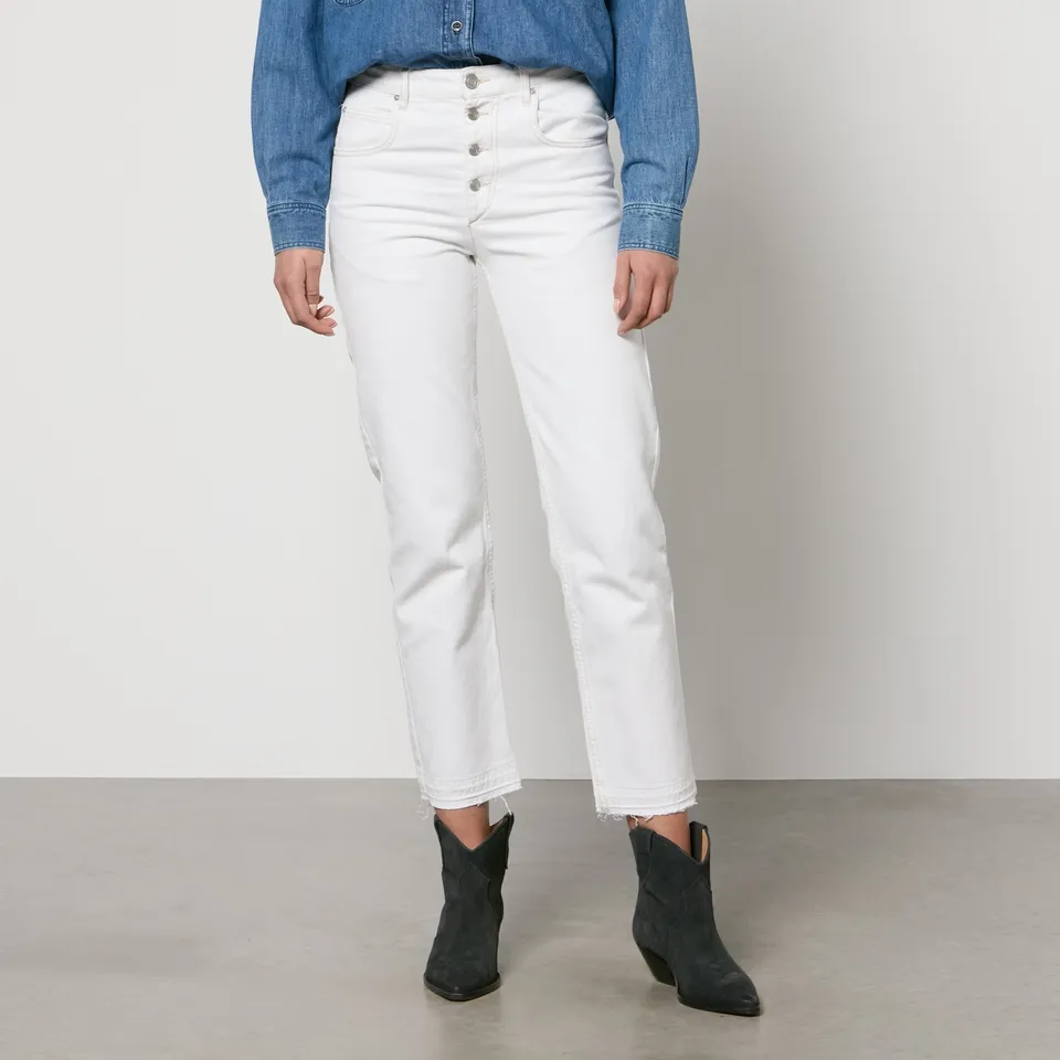 Marant Etoile Jemina Denim Cropped Straight-Leg Jeans - FR 34/UK 6 | Coggles