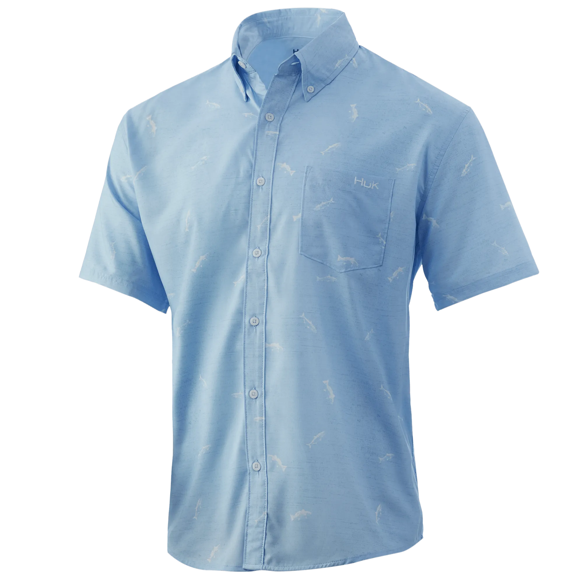 Marsh Teaser Performance Short Sleeve Sport Shirt- Ice Blue