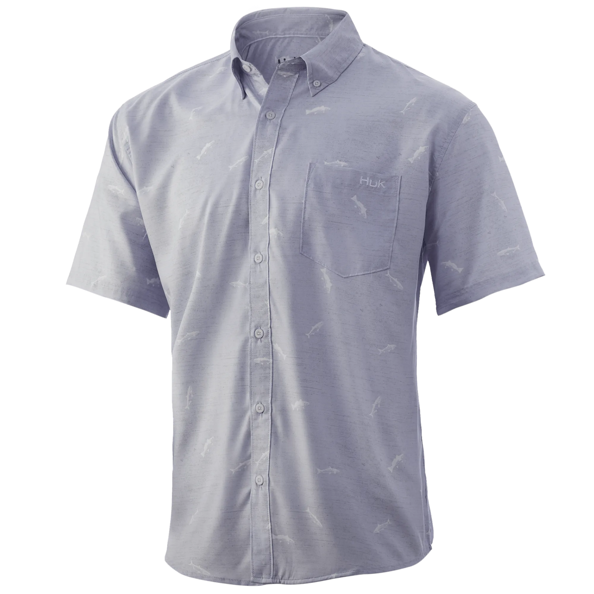 Marsh Teaser Short Sleeve Sport Shirt- Lavender Blue