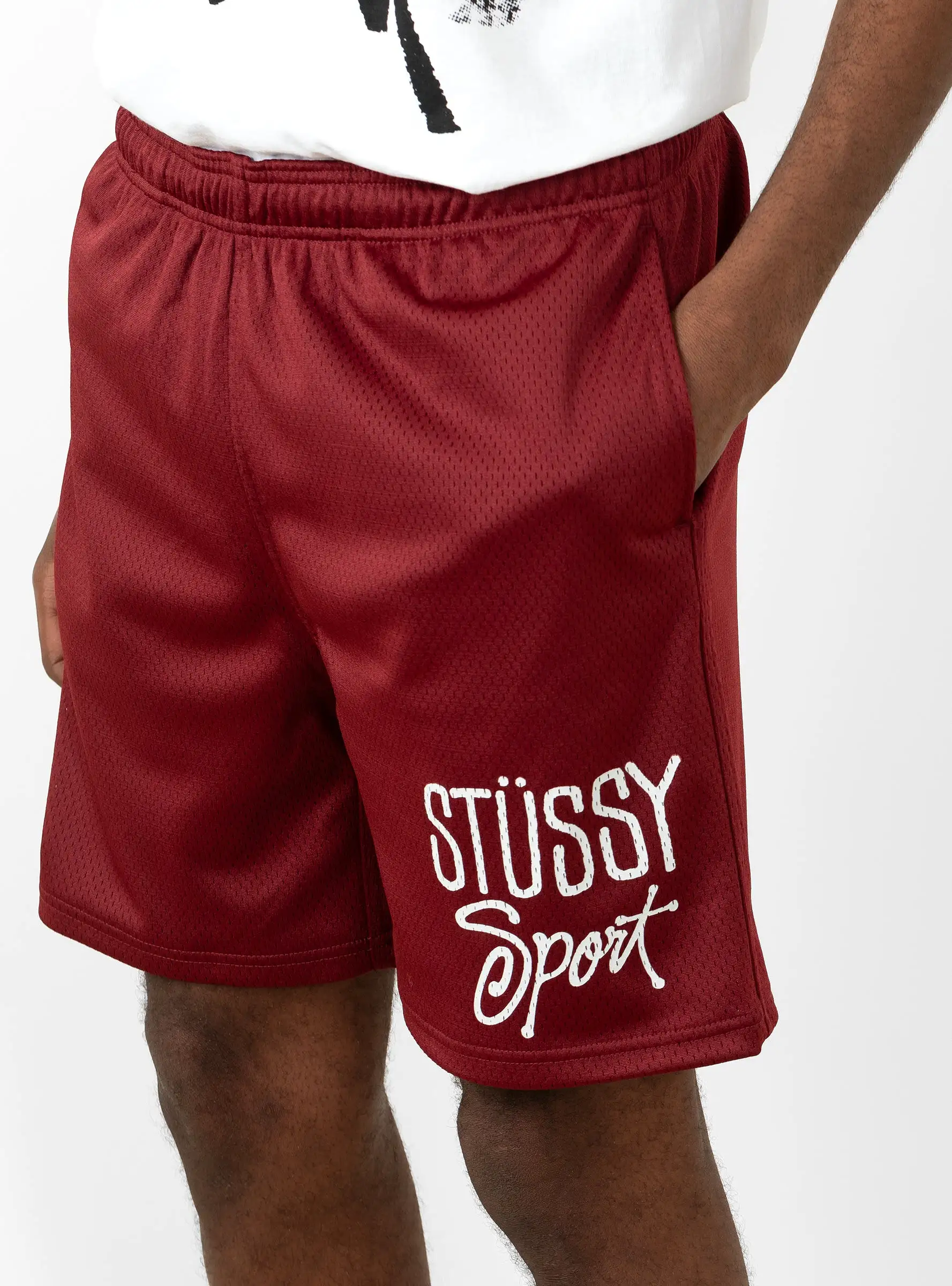 Mesh Sport Short Maroon