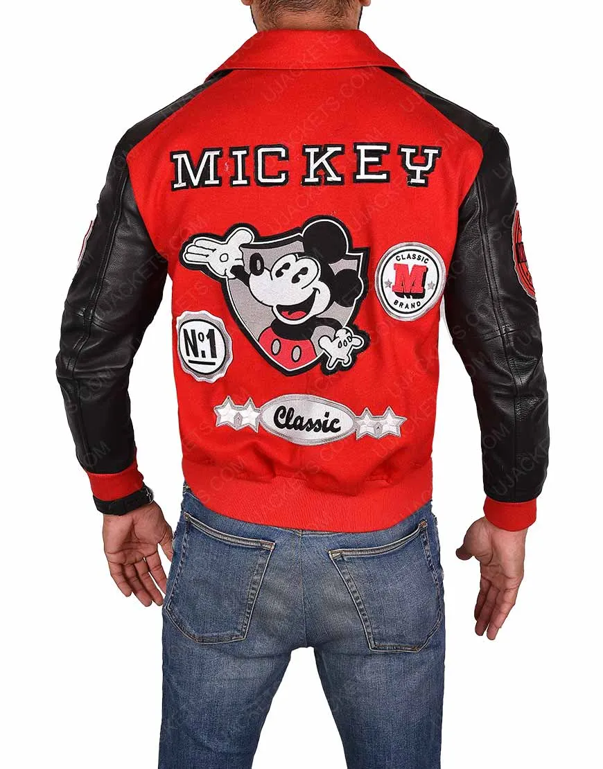 Michael Jackson Mickey Mouse Varsity Jacket | 30% OFF! | ujackets.com