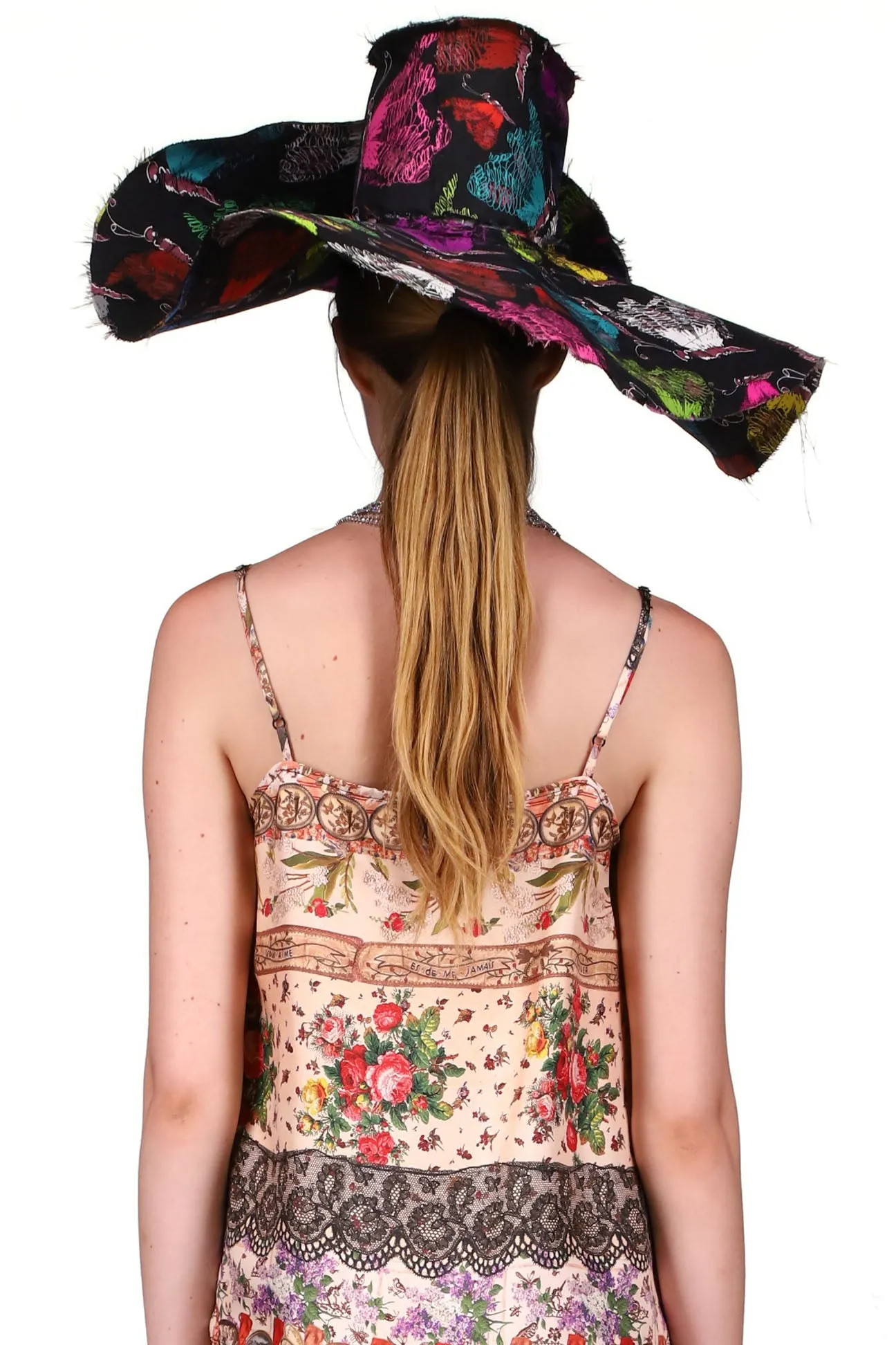 'MILLE PAPILLONS' WIDE BRIM HAT