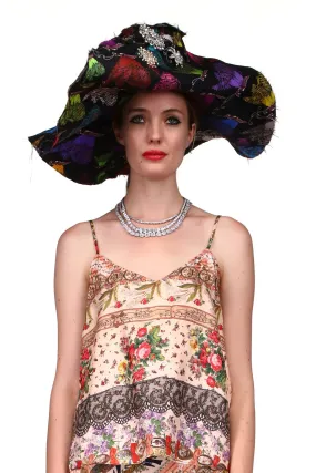 'MILLE PAPILLONS' WIDE BRIM HAT