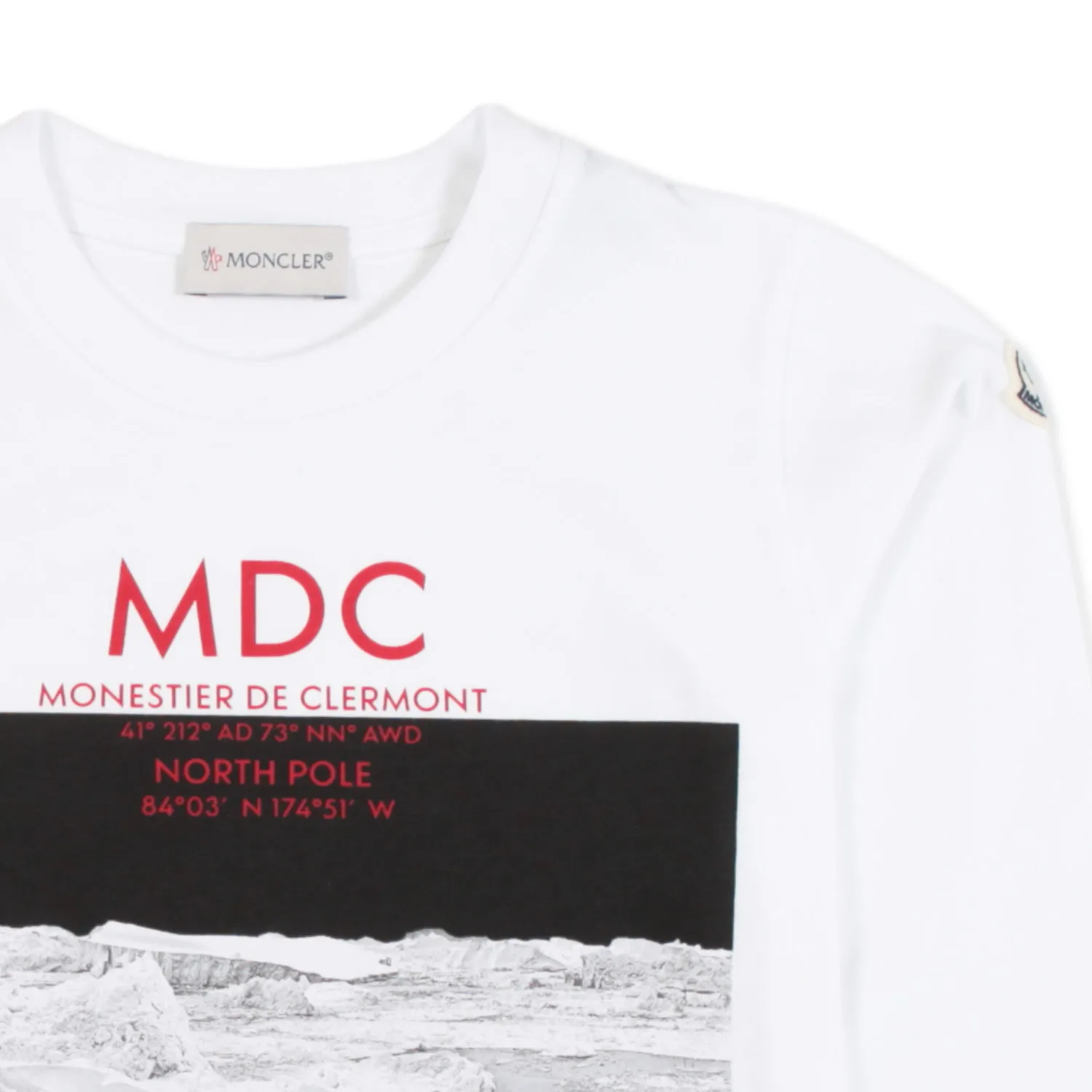 Moncler White Long Sleeve T-Shirt With Graphic Print