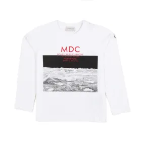 Moncler White Long Sleeve T-Shirt With Graphic Print