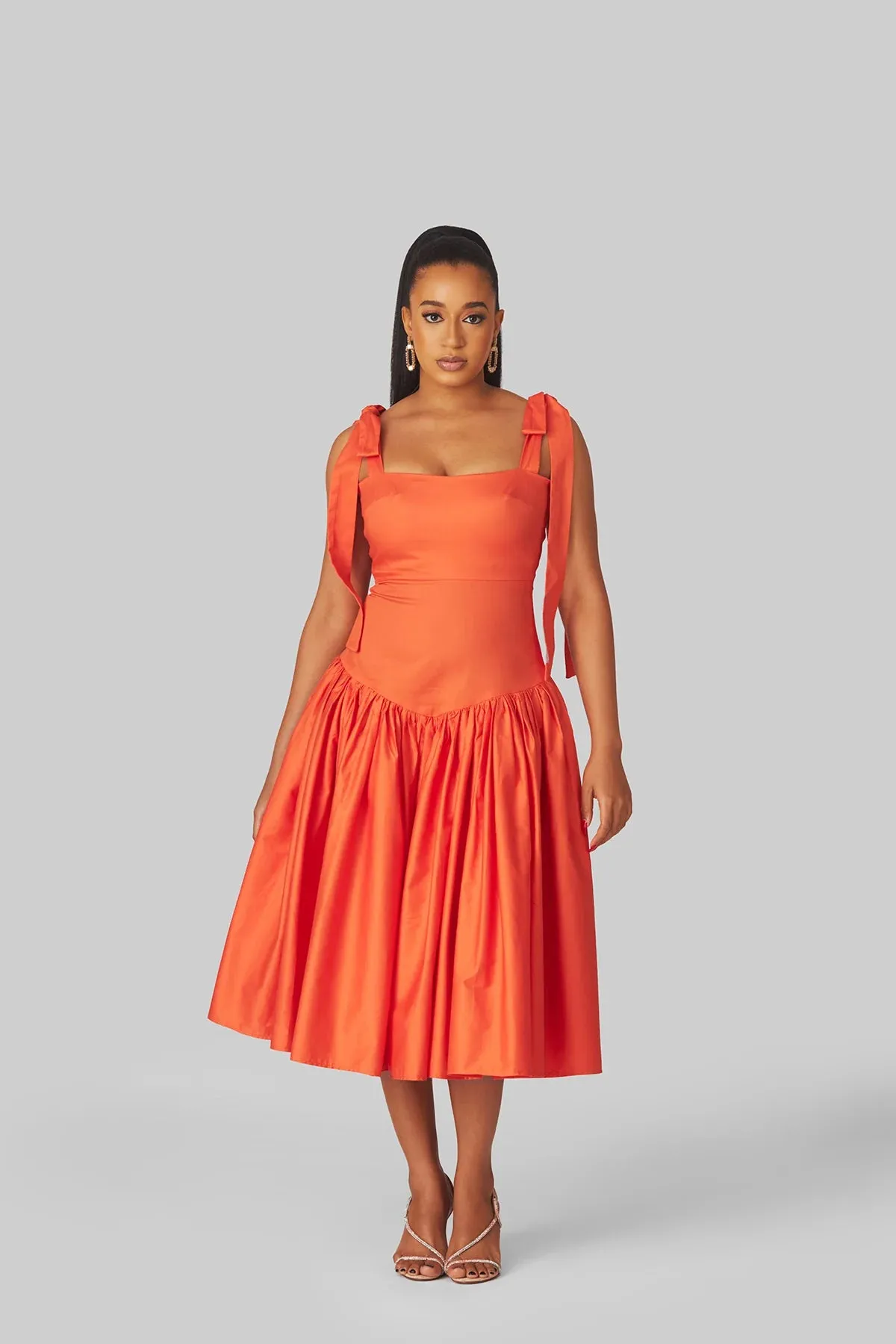 M.O.T Teni dress, Midi dress with tie detail