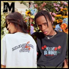 MR. ENJOY DA MONEY  |Crew Neck Unisex Sweat Street Style Cotton Short Sleeves