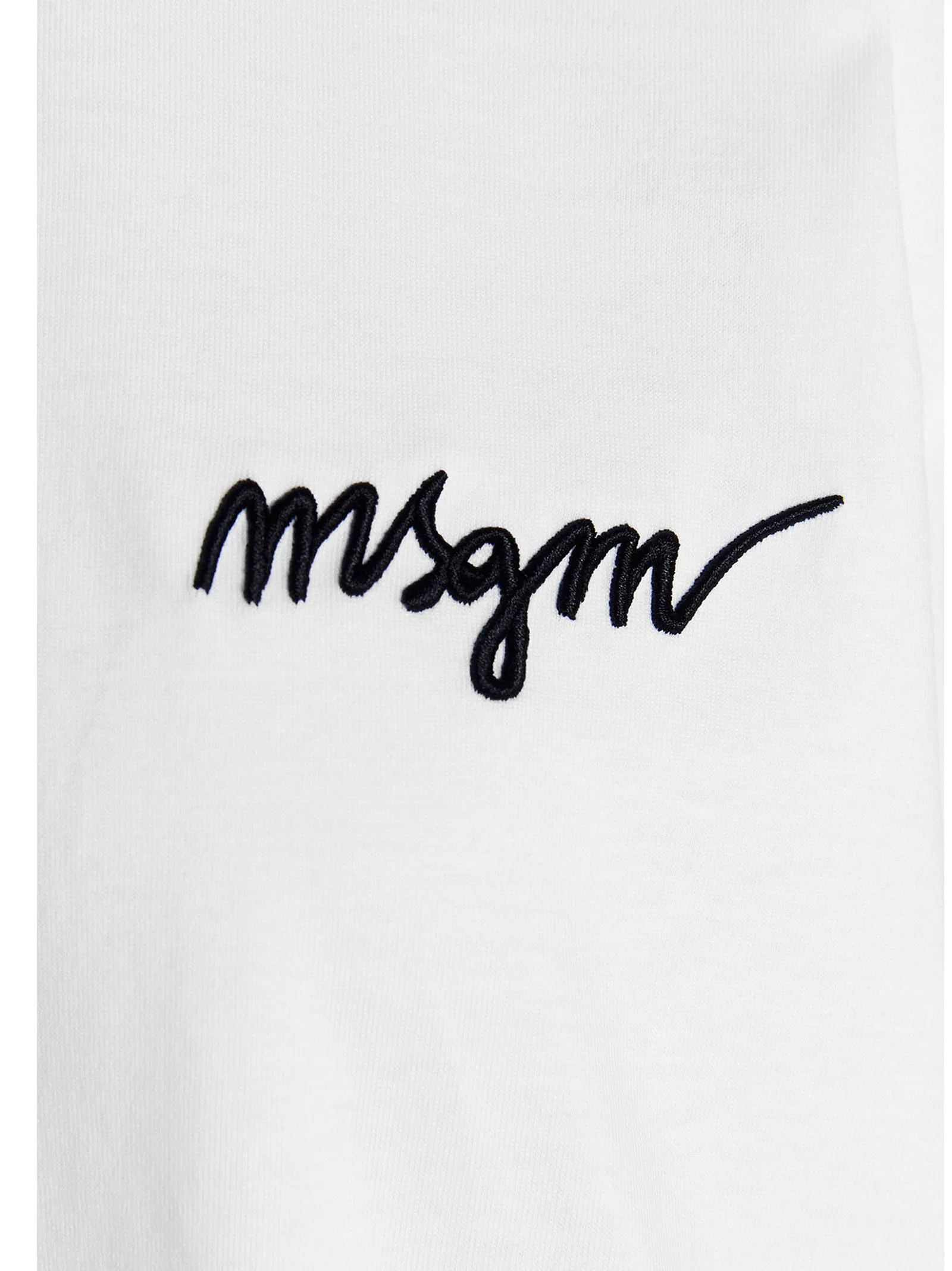 MSGM Logo Embroidered Graphic Back Print T-Shirt