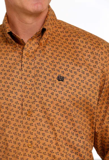 MTW1105466 - Cinch Men’s Floral Print LS Button-Up Shirt - Brown