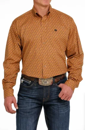 MTW1105466 - Cinch Men’s Floral Print LS Button-Up Shirt - Brown