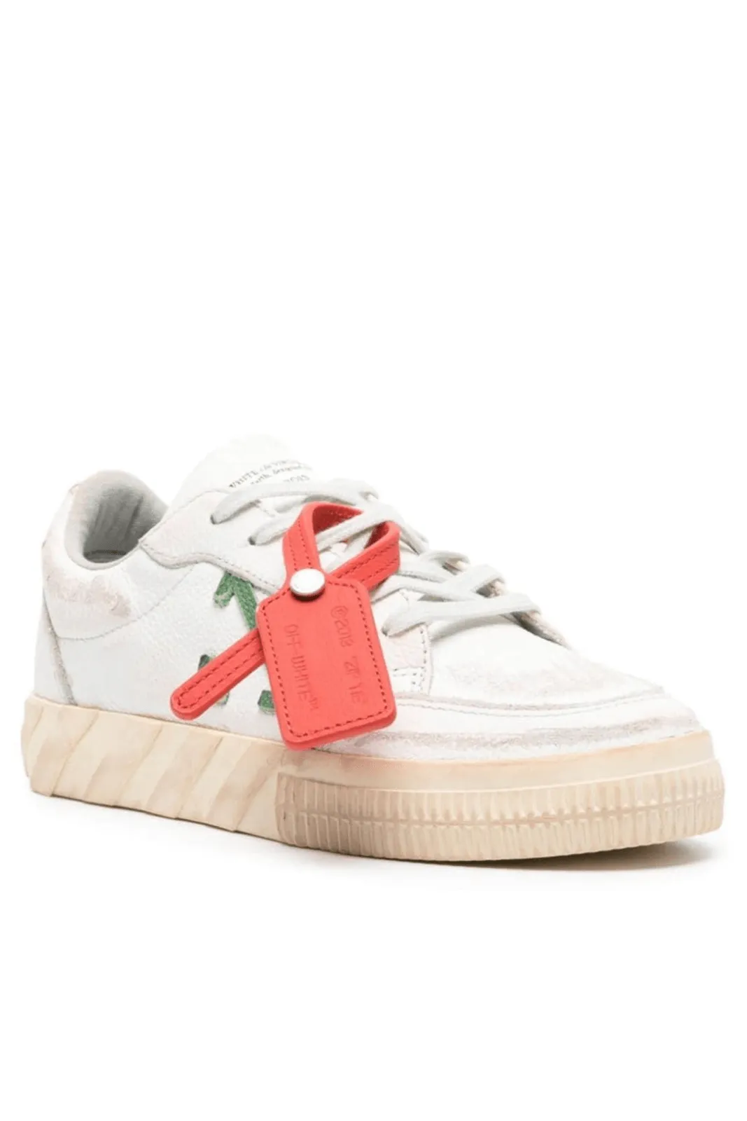 Off-White Low-Top Vulcanized Sneaker 'White Green'