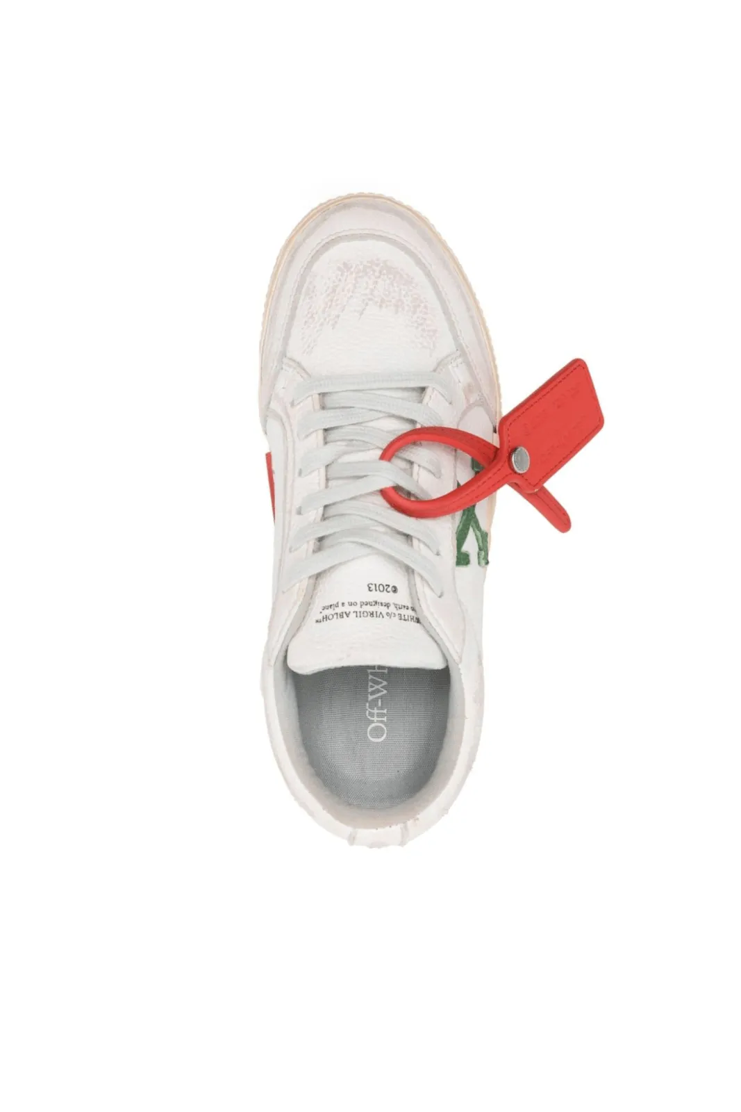 Off-White Low-Top Vulcanized Sneaker 'White Green'