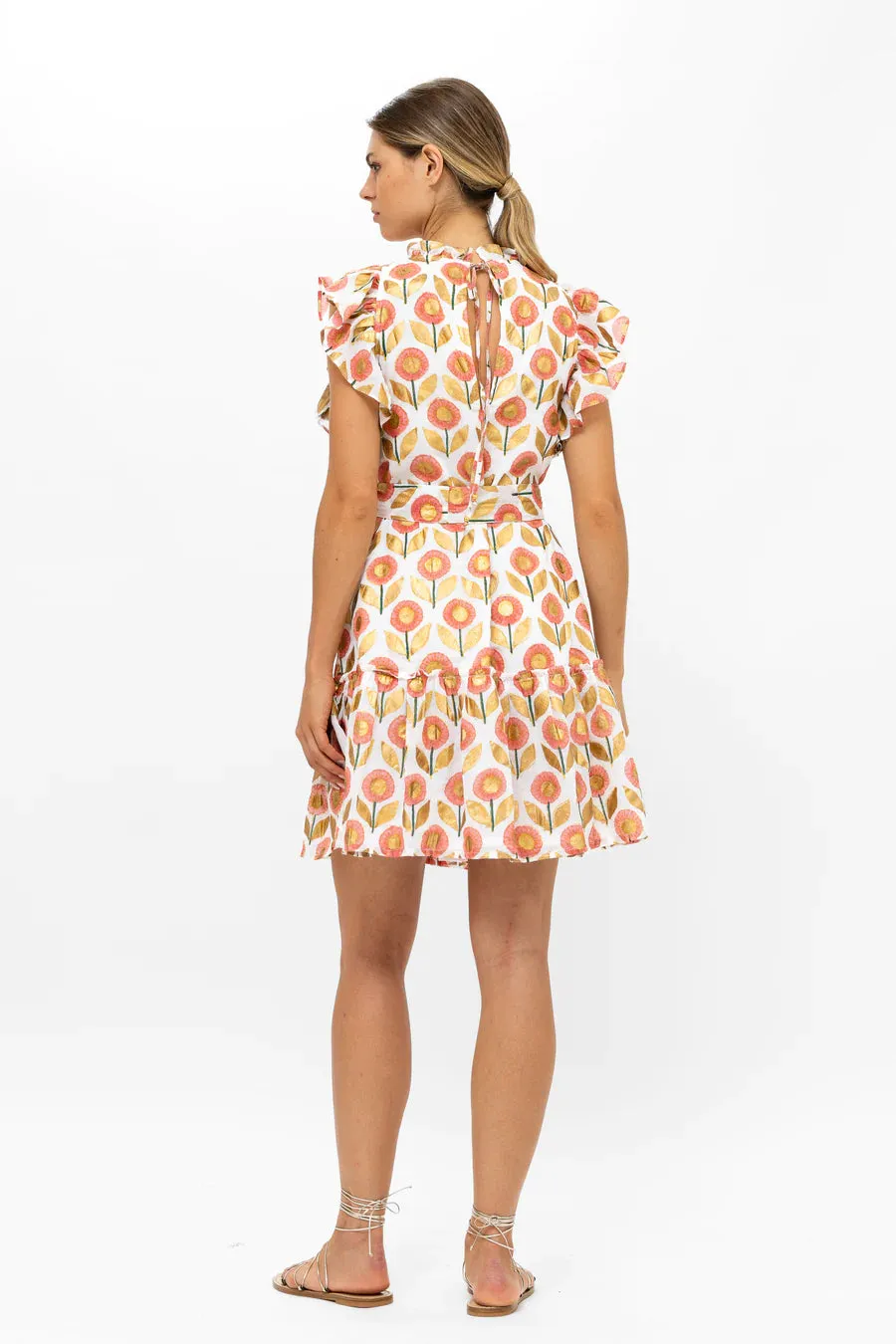 Oliphant Flirty Ruffle Hem - Touraine Coral