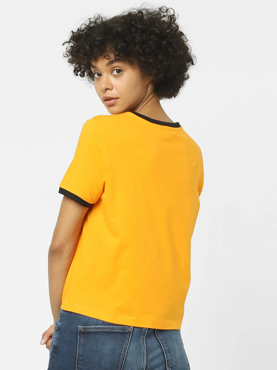 Orange Graphic Print T-shirt