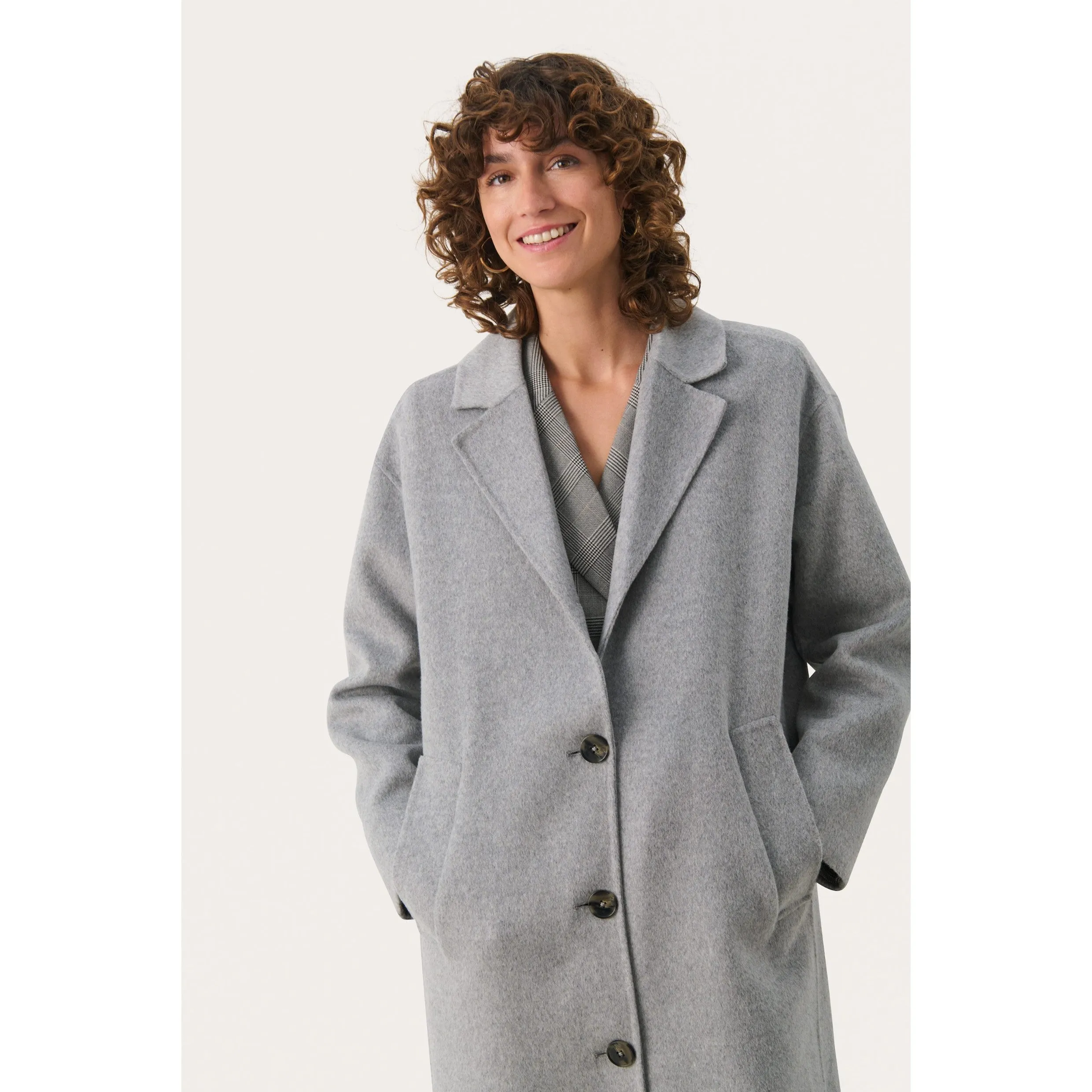 Part Two Lorelai Coat in Light Grey Melange 30308734