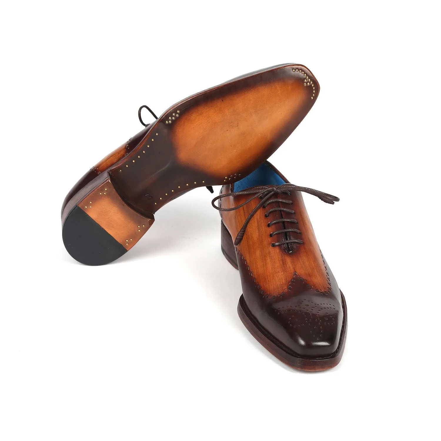 Paul Parkman 081-K33 Men's Shoes Brown Calf-Skin Leather Goodyear Welted Oxfords (PM6362)