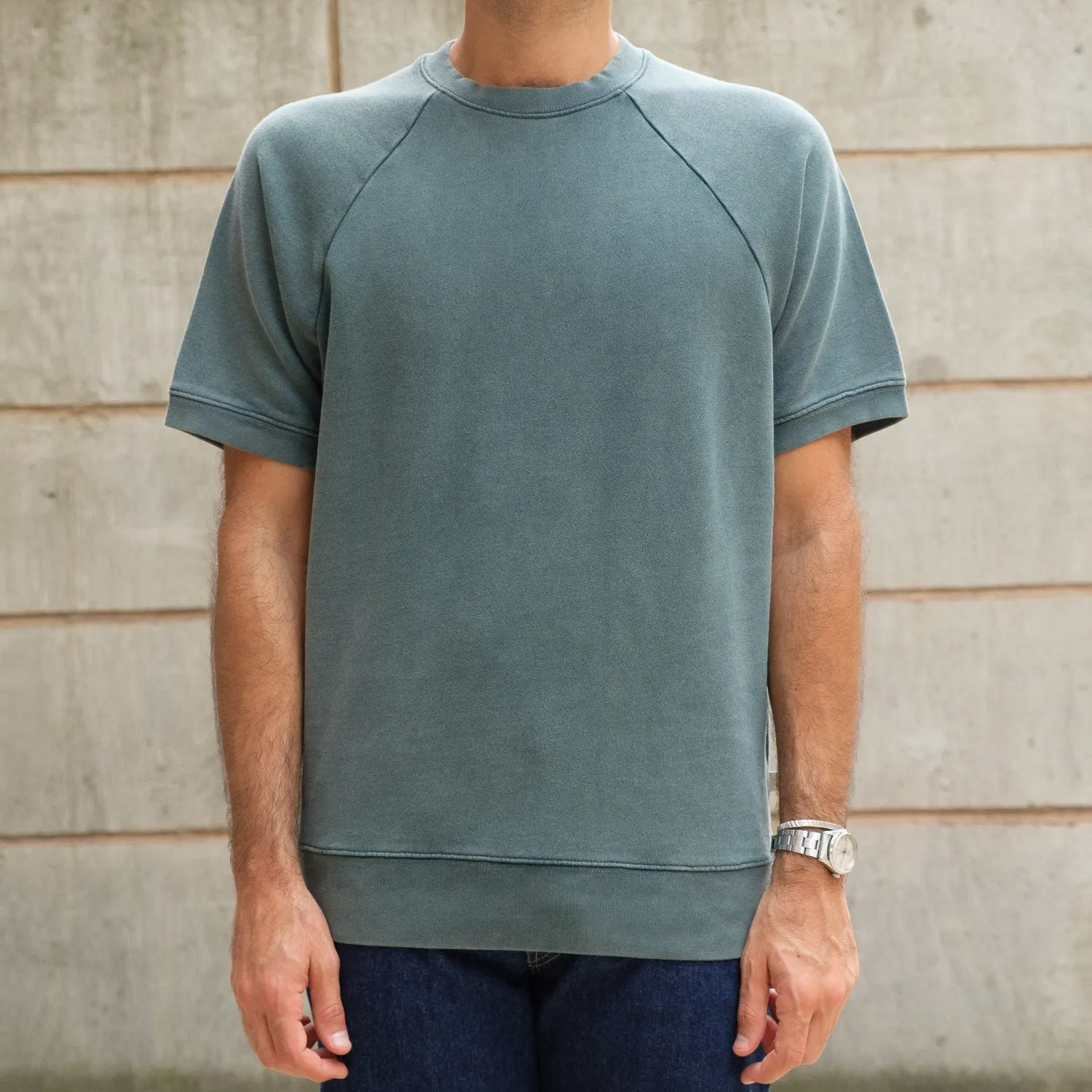 Paulino Short Sleeve Sweat in Moss