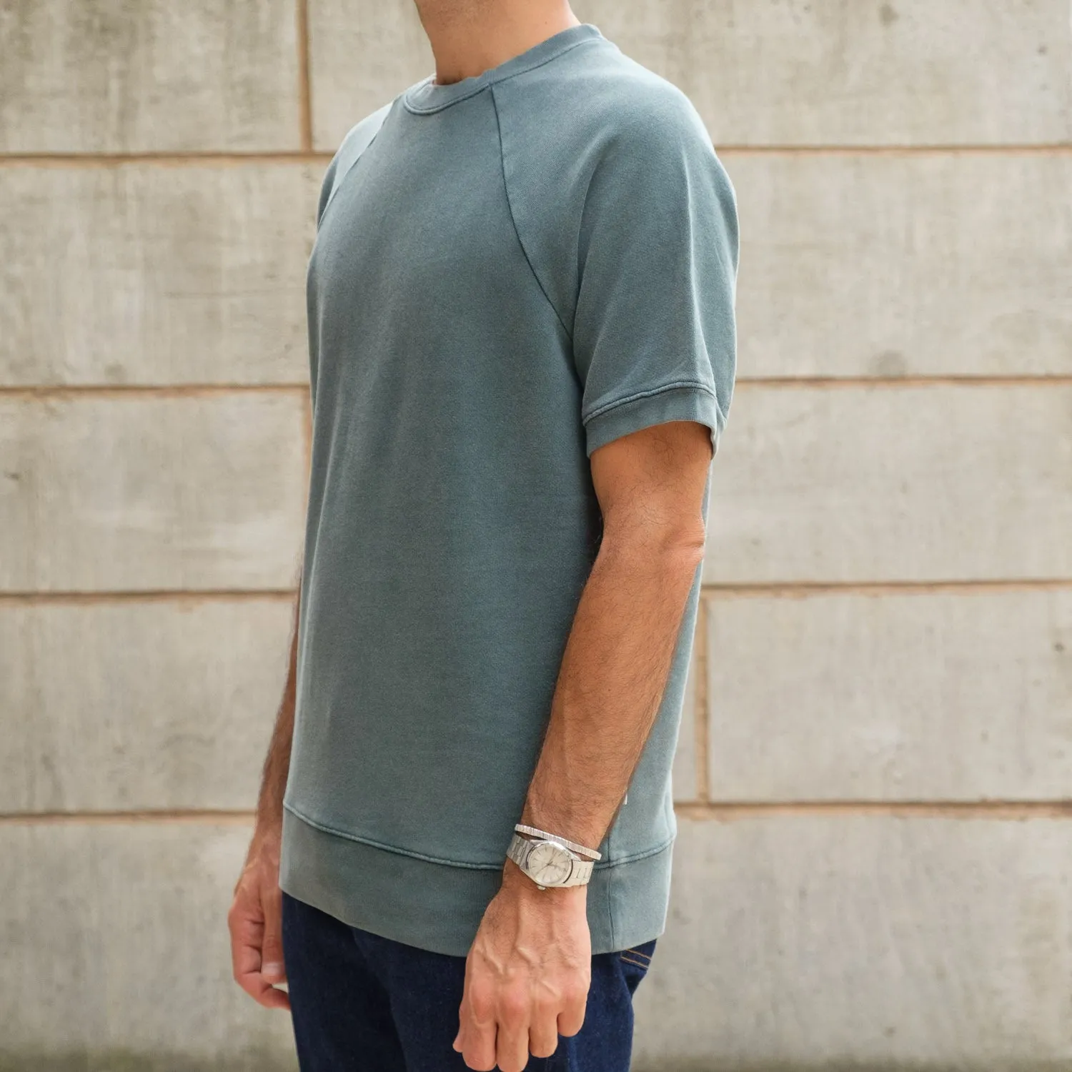 Paulino Short Sleeve Sweat in Moss