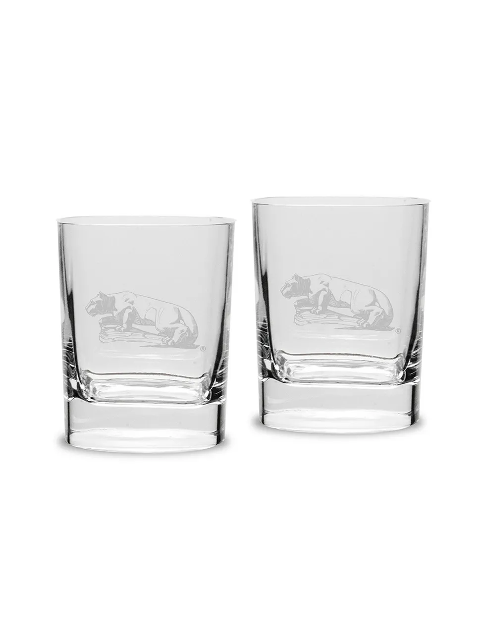 Penn State Double Old Fashioned Glasses Set | Campus Crystal