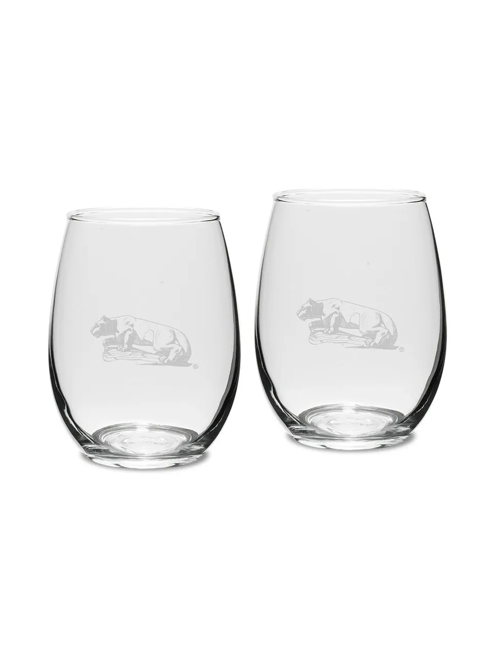 Penn State Stemless White Wine Glasses Set | Campus Crystal