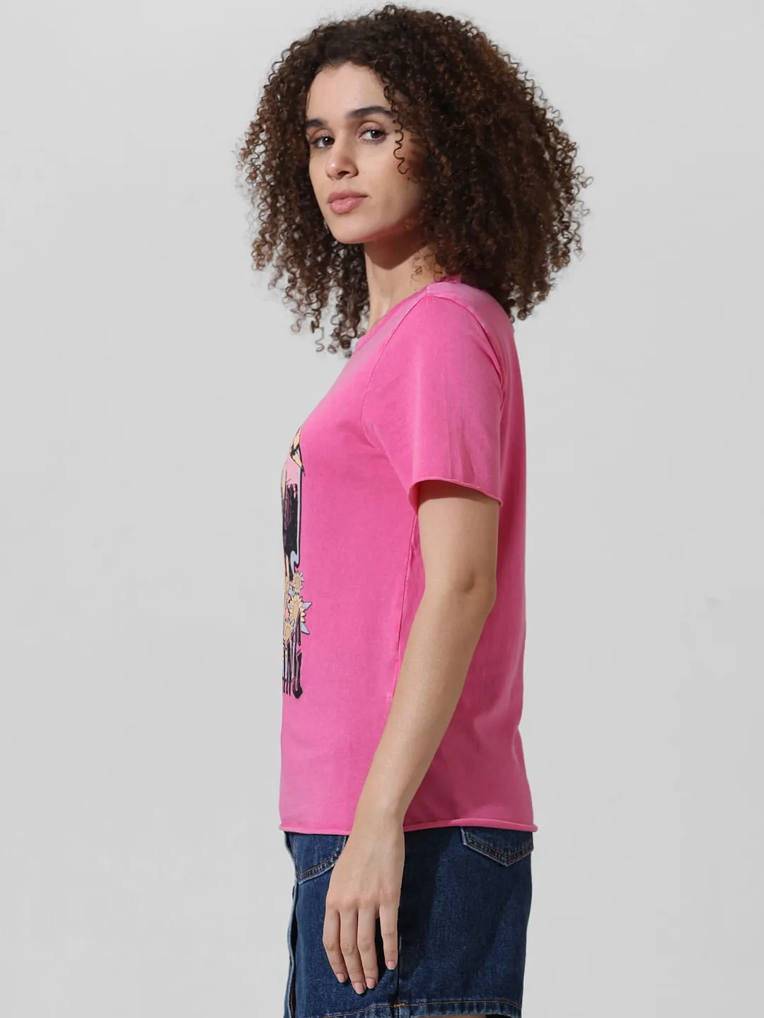 Pink Graphic Print T-shirt