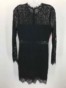 Pre-Owned Lulus Black Size Medium Lace Knee Length Long Sleeve Dress