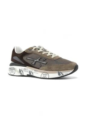 PREMIATA Running Suede Sneaker Uomo Brown Grey MEORUN-6446