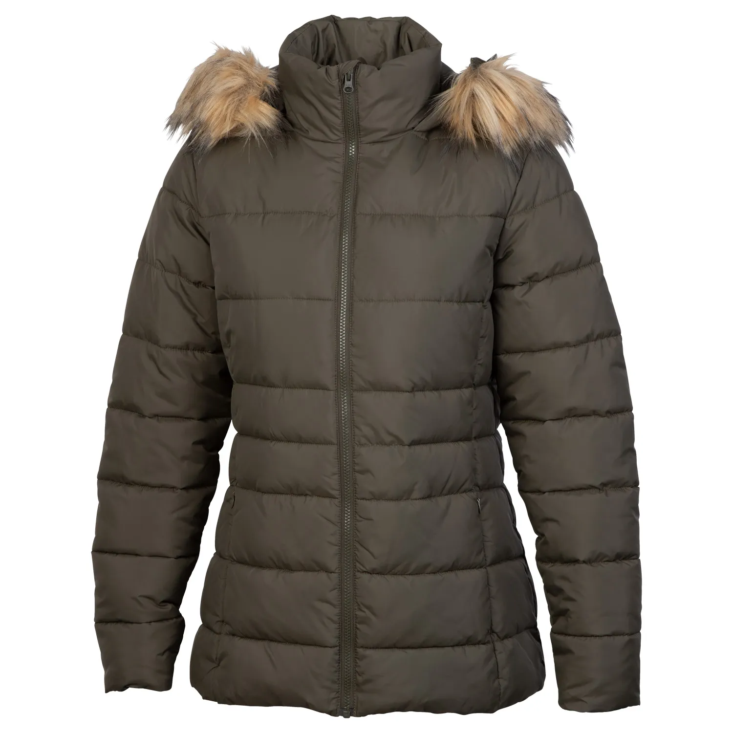 Pulse Women's Luna Mid Length Puffy Hooded Jacket