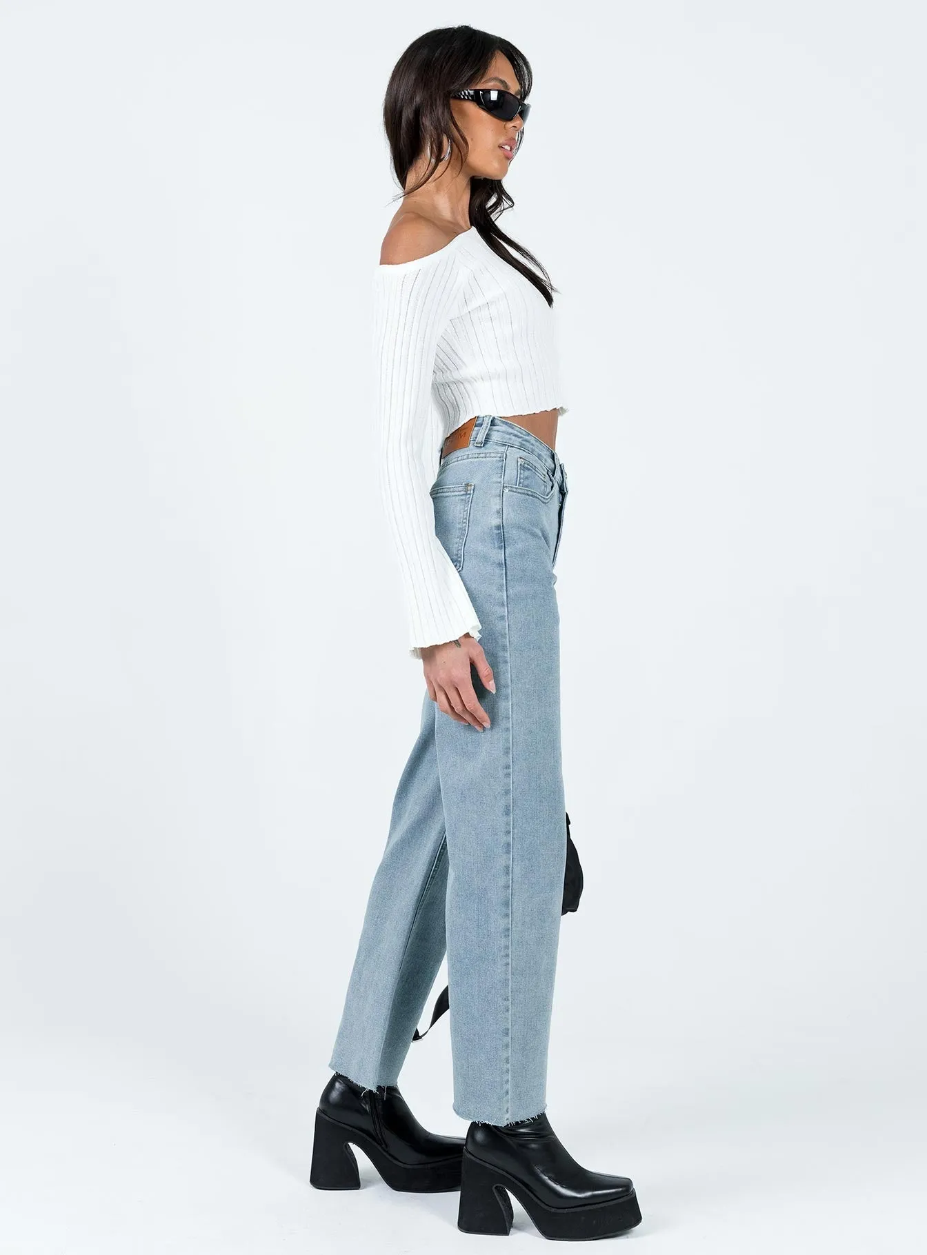 Pyrene Straight Leg Jeans Mid Wash Denim