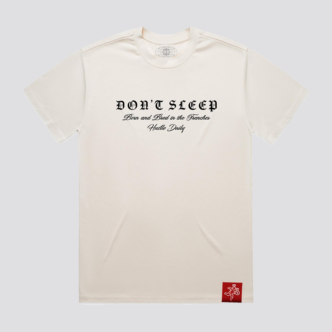 RED LABEL - DON'T SLEEP BEN ECRU TEE