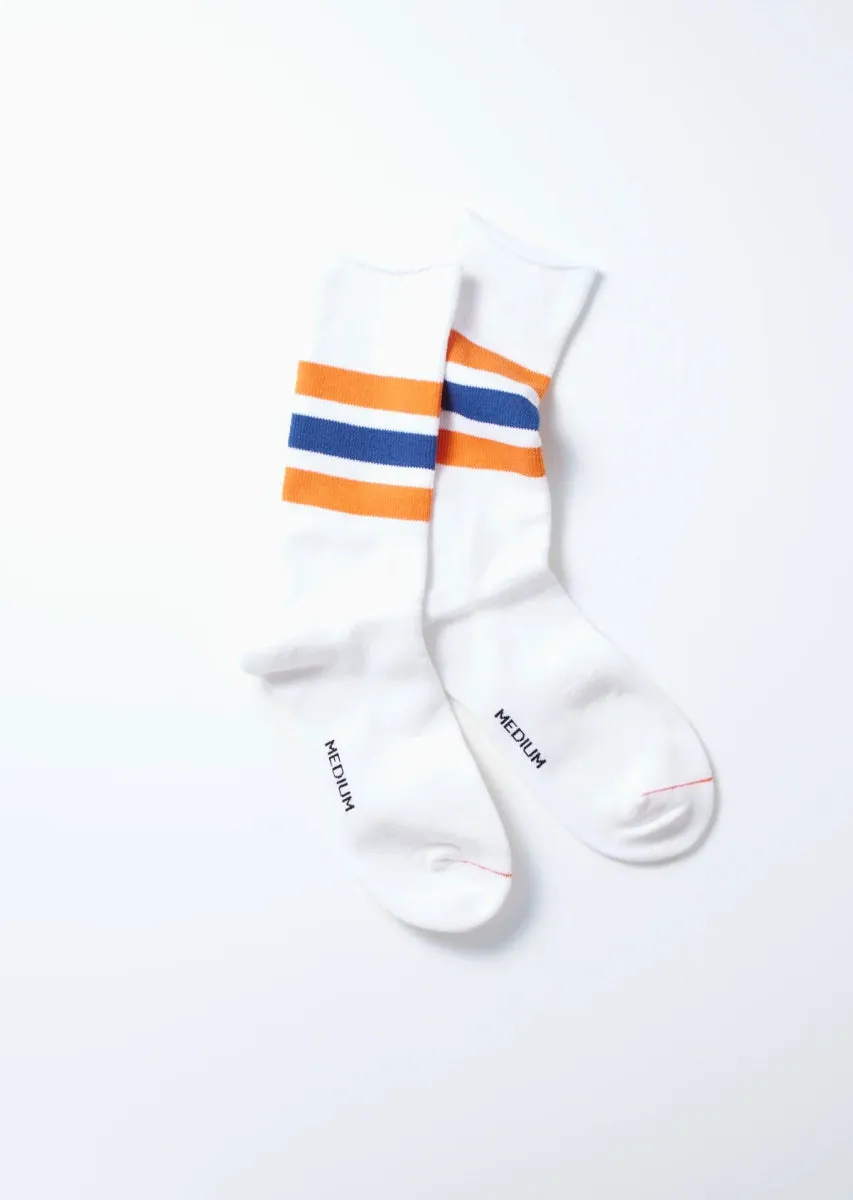 ROTOTO R1399 WHT/ORN/D.BL socks