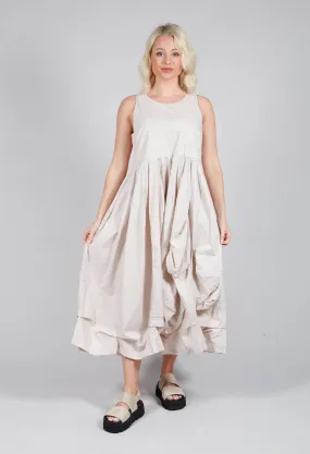 Ruffle Hem Dress in Beige