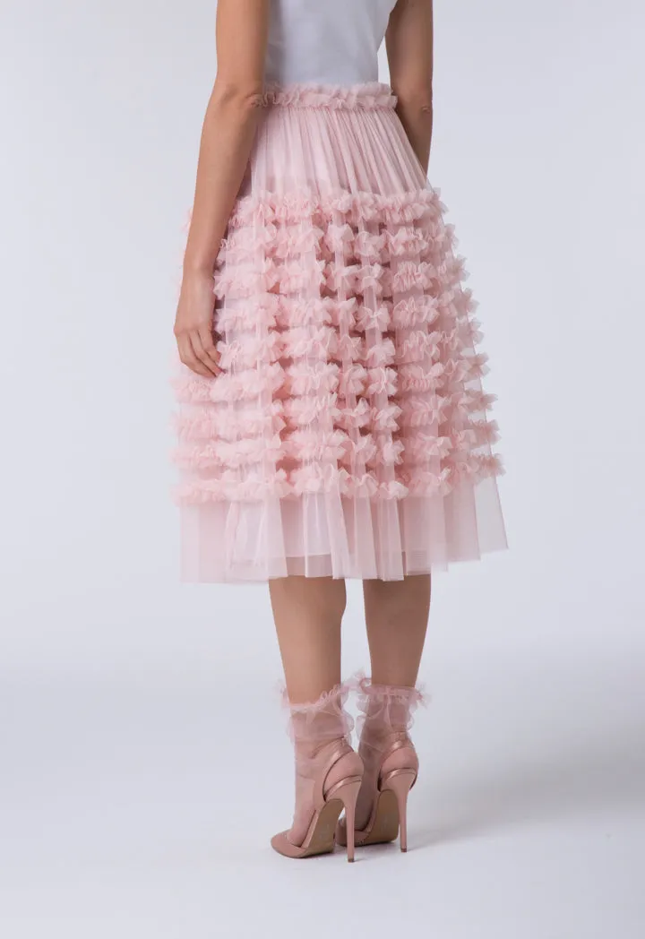 Ruffled Tulle Skirt