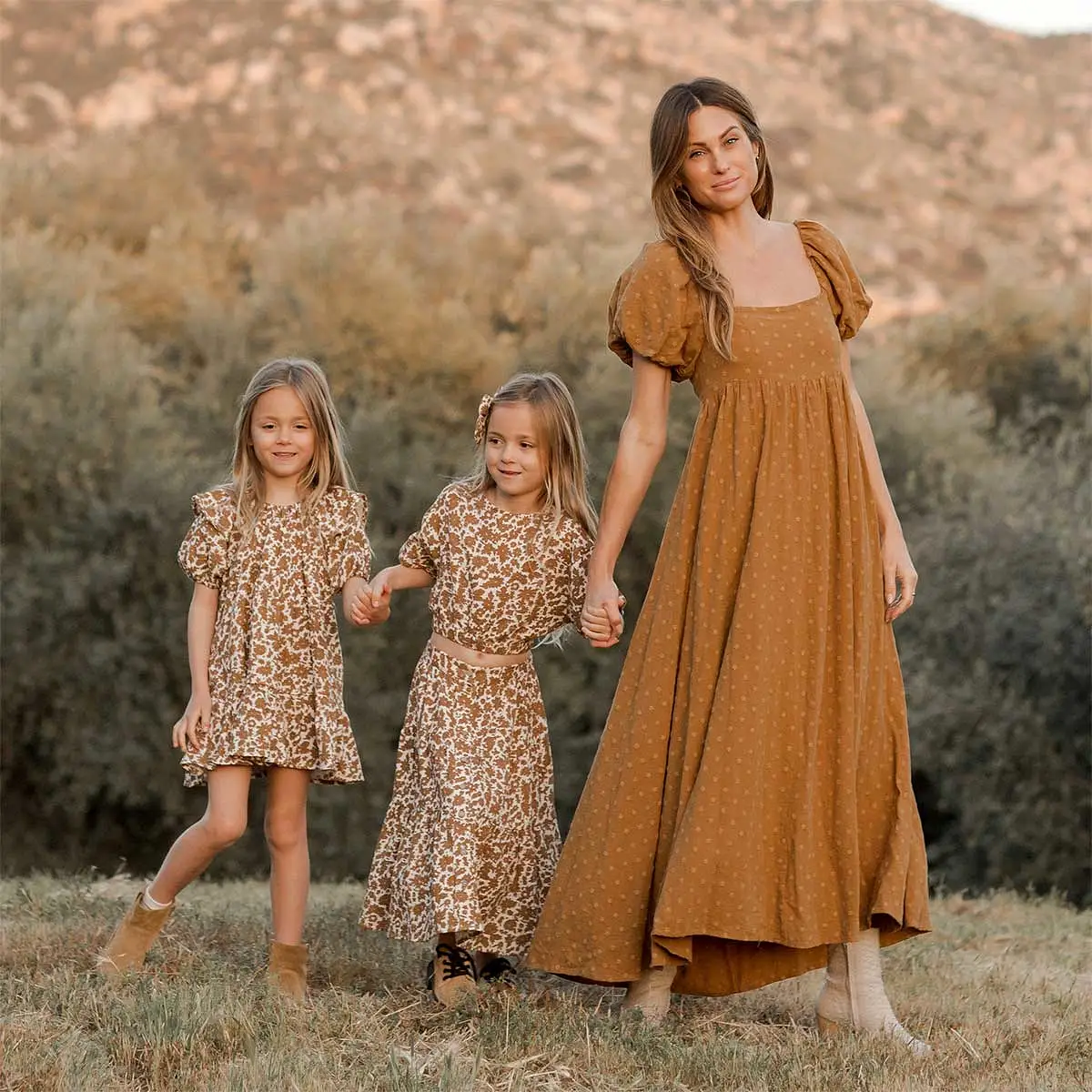 Rylee + Cru Willow Dress - Gold Gardens