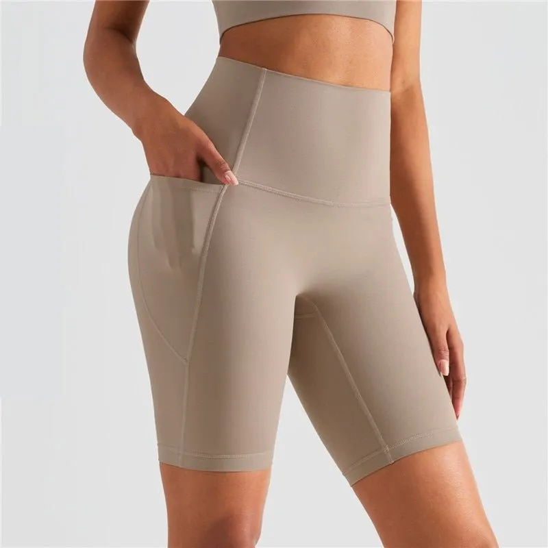 Short de sport / fitness taille haute pour femme Dahnvi – Yoga short