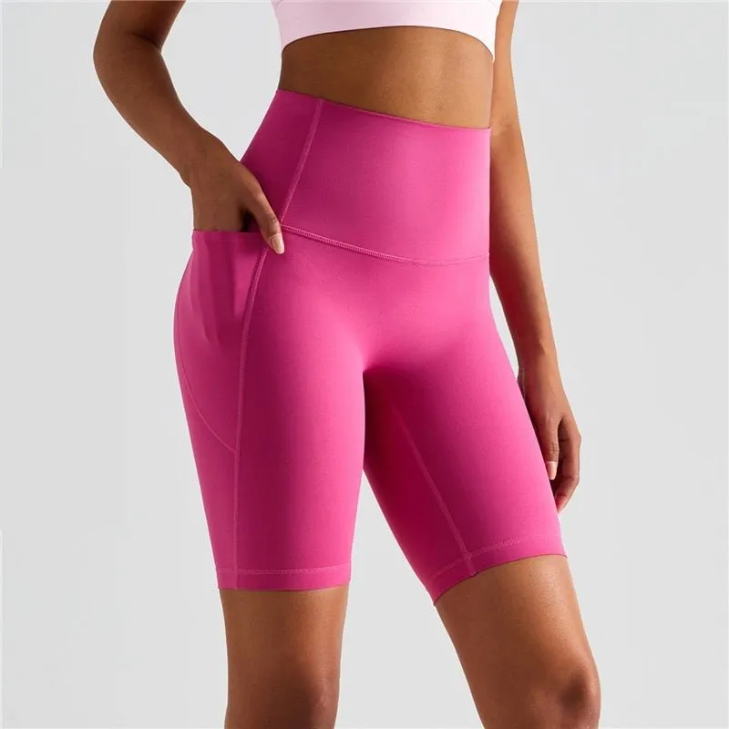 Short de sport / fitness taille haute pour femme Dahnvi – Yoga short