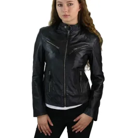 Slim Fit Biker Leather Jacket for Women | Bespoke Jacket | Kilt and Jacks