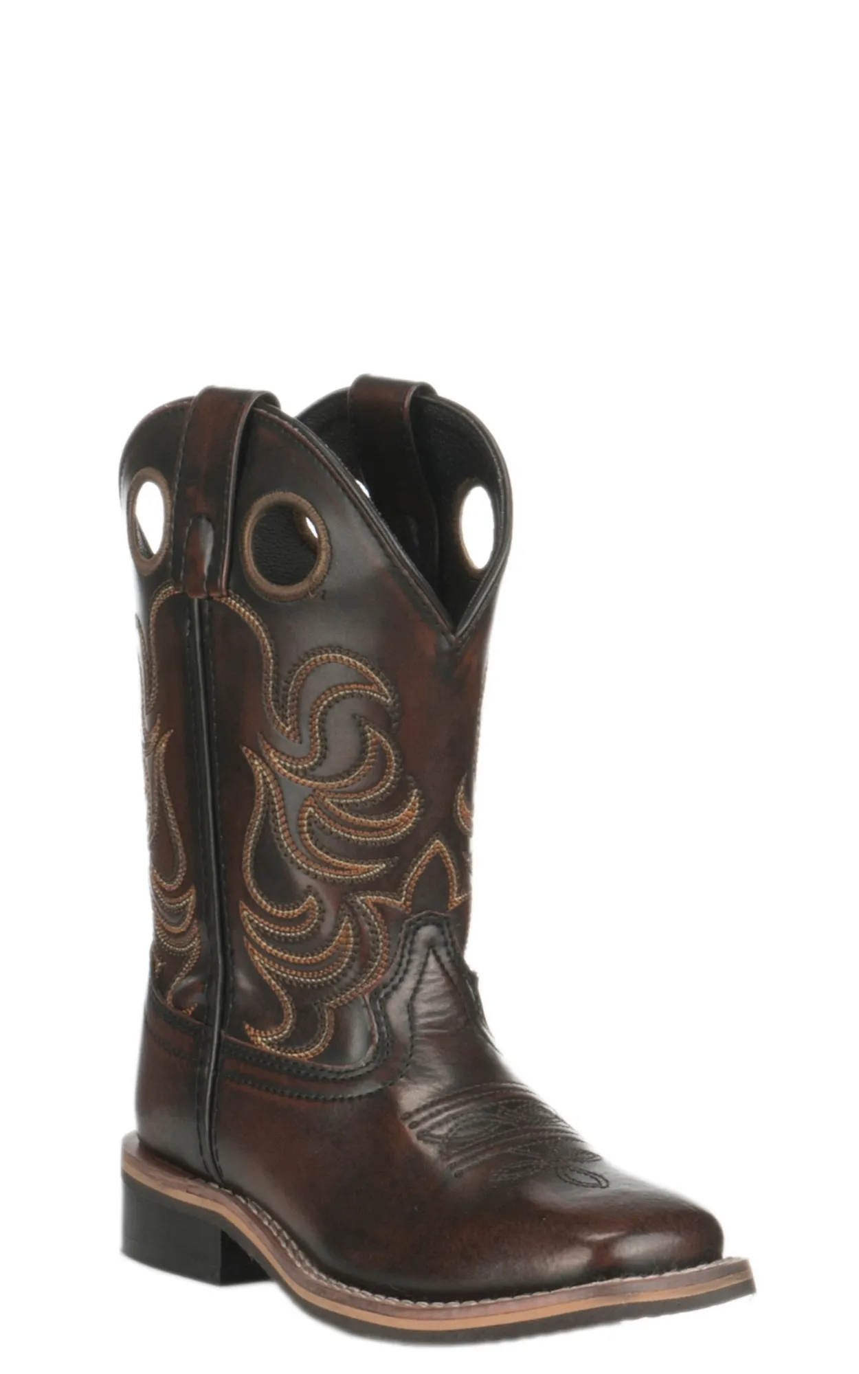 Smoky Mountain Youth Chocolate Wide Square Toe Cowboy Boots