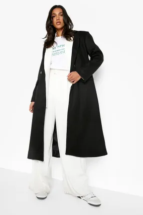 Soft Wool Look Longline Coat