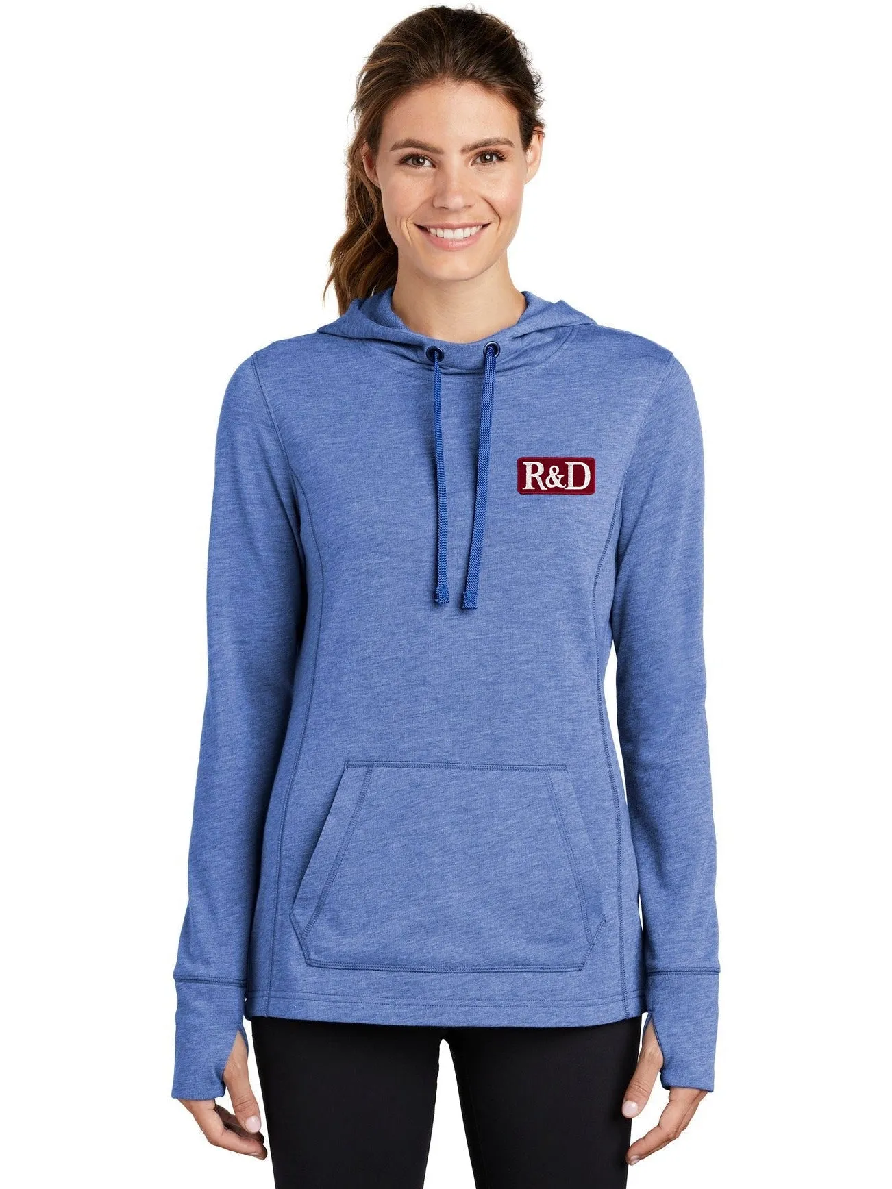 Sport-Tek Ladies Posicharge Tri-Blend Wicking Fleece Hooded Pullover