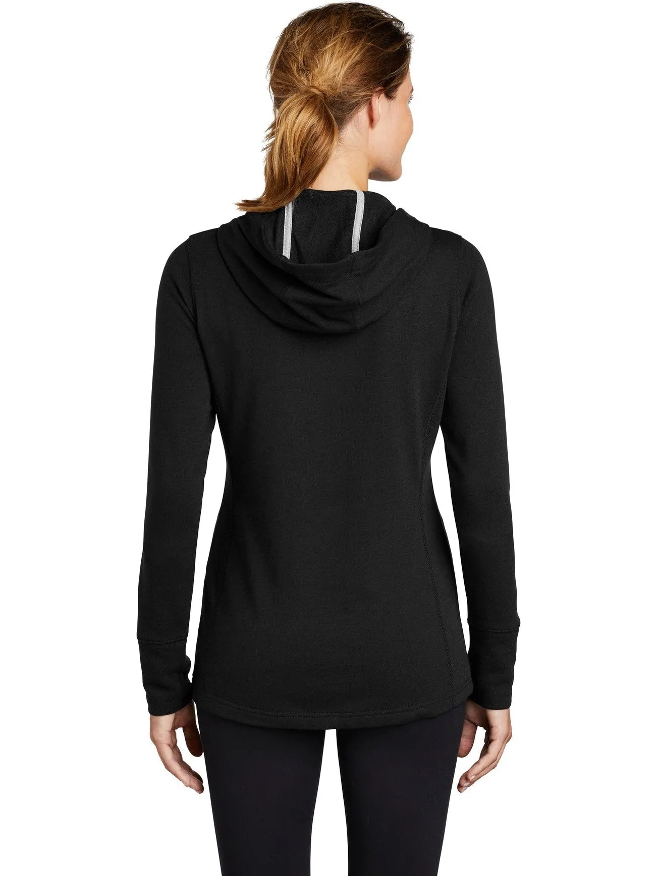 Sport-Tek Ladies Posicharge Tri-Blend Wicking Fleece Hooded Pullover