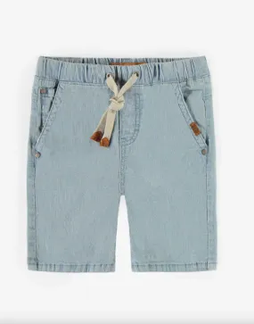 The Travis Railroad Denim Shorts - KIDS