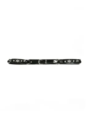 Toga Too Black Leather Narrow Belt