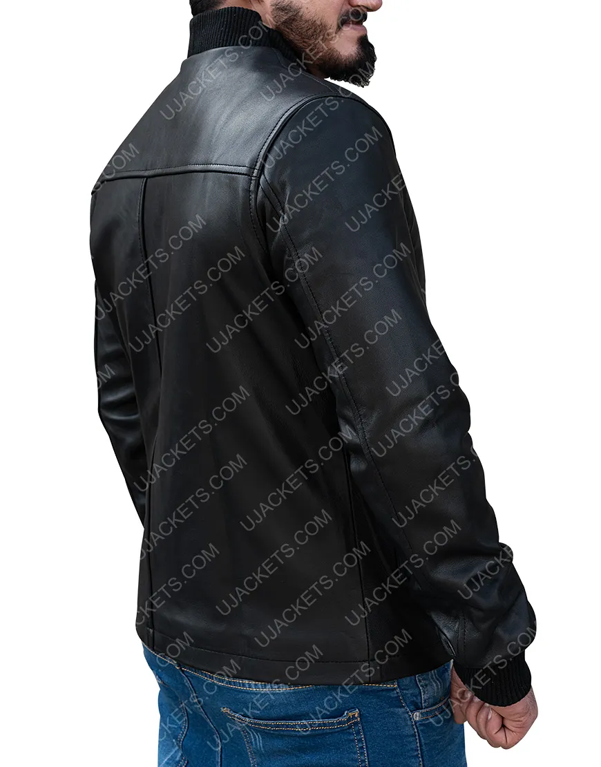 Tommy Egan Power Black Bomber Jacket | Joseph Sikora Leather Jacket