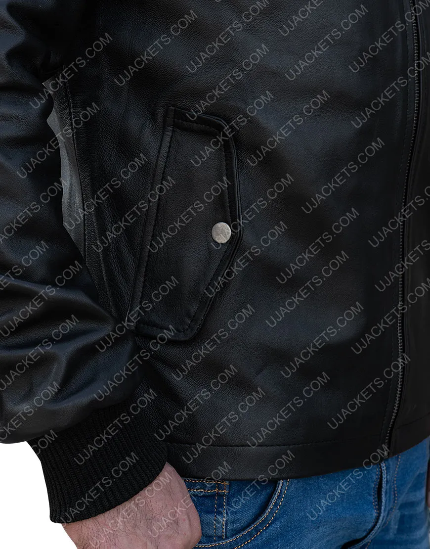 Tommy Egan Power Black Bomber Jacket | Joseph Sikora Leather Jacket