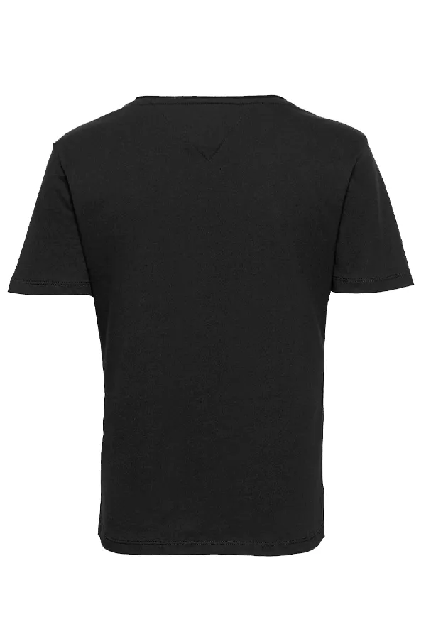 Tommy Hilfiger Women V-Neck Logo Tee Black