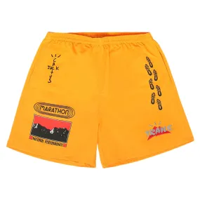 Travis Scott Path Shorts Gold