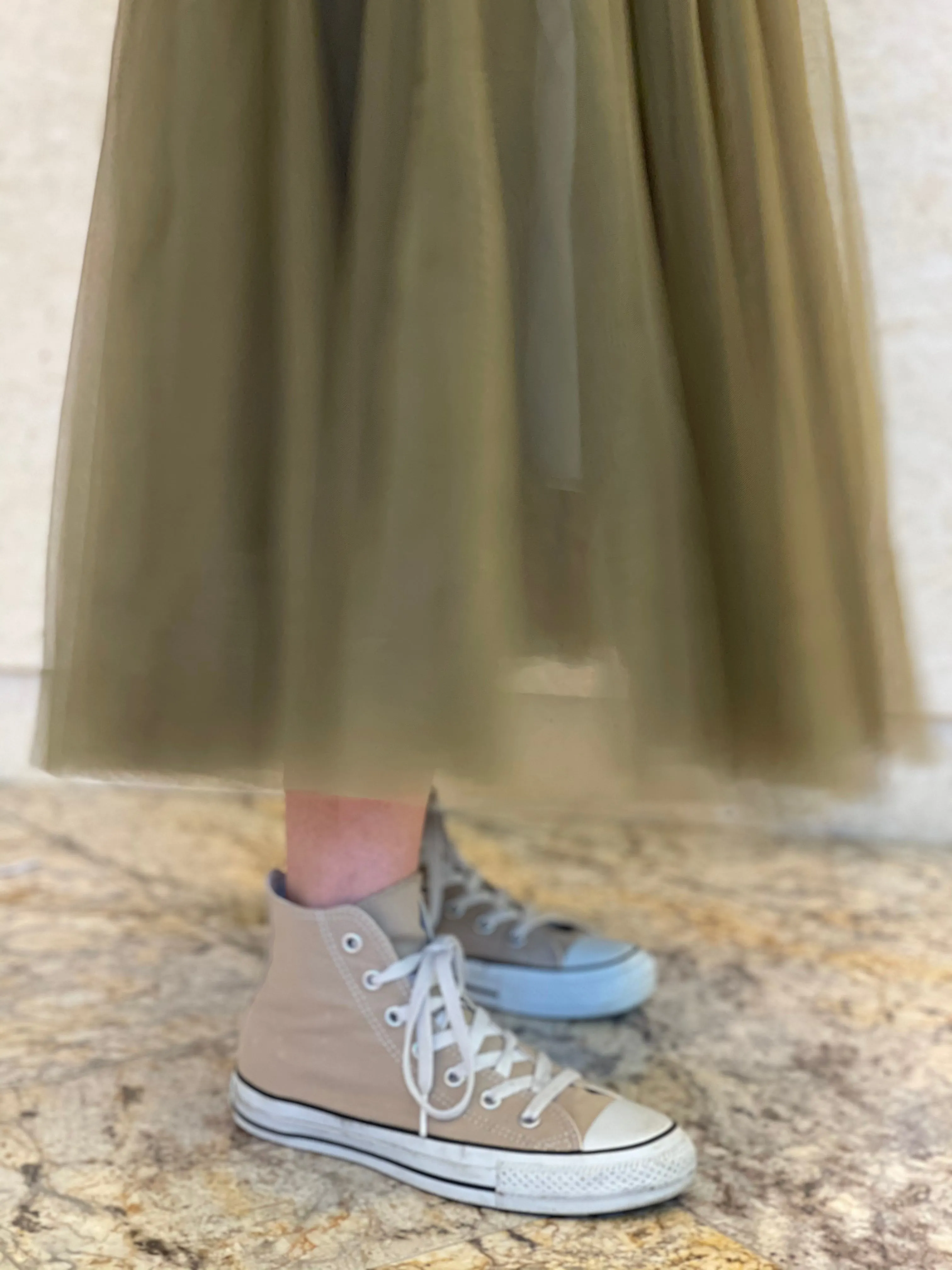 Tulle Skirt Olive