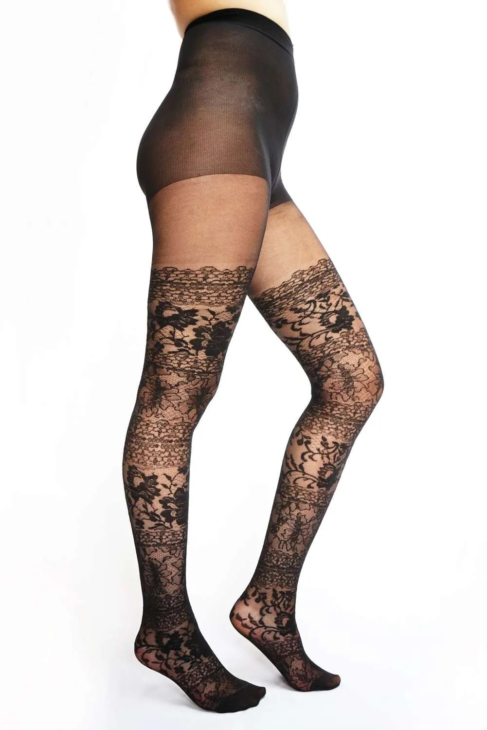 Vintage Lace Tights Tights with Lace Pattern | Dark Ages